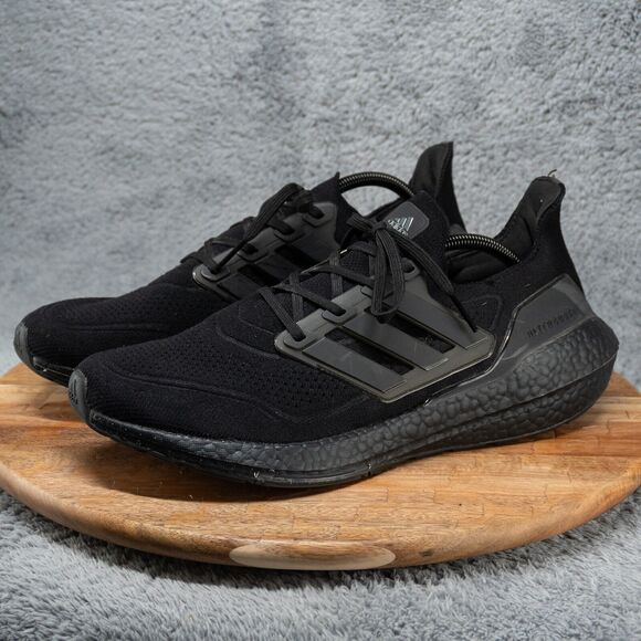 Men's Adidas Ultraboost 21 FY0306 Triple Black Running Shoes Sneakers Size 11.5 - Picture 3 of 8